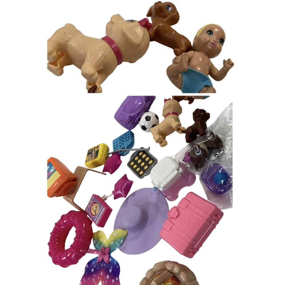 Barbie Accessories Lot Baby Pet Dog Cat Cooking Hat Sports TV Fashion Doll Toys